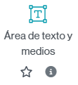 Icono para añadir un recurso Área de texto y medios