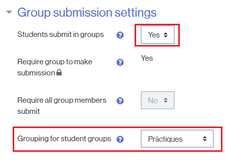 Group Assignment Settings