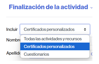 Visualización de realización del certificado de prácticas (descarga del certificado)