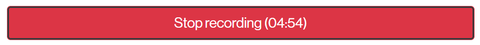 Button to stop video recording in the virtual classroom