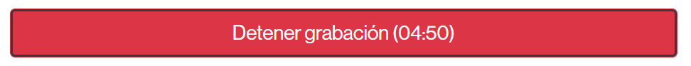 Button to stop recording the video in the virtual classroom
