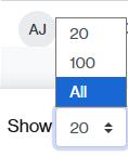 Selector to show all participants in Ratings