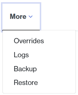 Add exceptions, Questionnaire options for accessing records, making a backup, restoring a backup