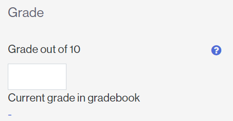 Checkbox to grade an assignment