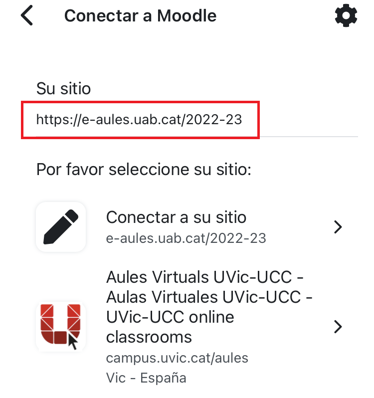 Captura afegir CV 2022-23 a l'aplicació Moodle Mobile