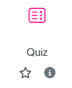 Icon to add a quiz activity