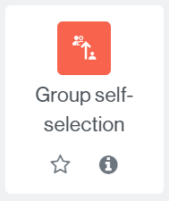 Add an activity of group self-selection