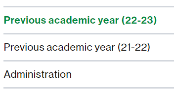 link to the previous academic course 2022-23