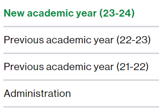 Link to the new academic course 2023-24 (July-August)