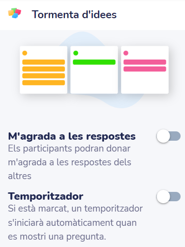Exemple de configuració de la pregunta