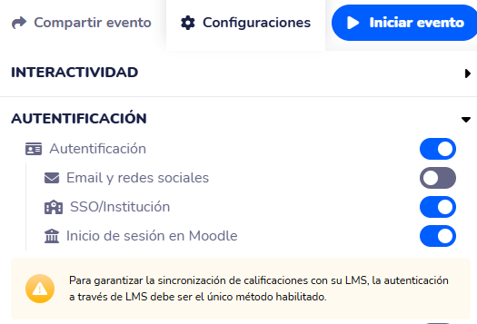 Dar permiso de acceso al alumnado del aula virtual