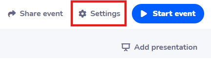 Enlace para configurar el evento de Wooclap
