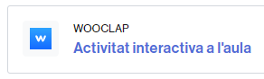 Example of Wooclap event created in the virtual classroom 