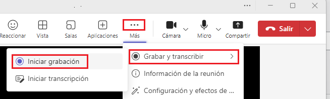 Com iniciar l'entregistrament d'una classe