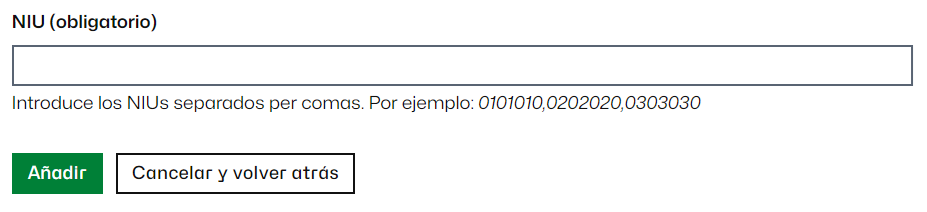 Campos para introducir profesorado