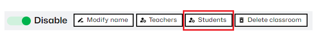 Access to student management of a virtual classroom