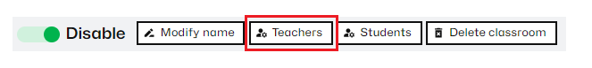 Button to manage the virtual classroom teachers