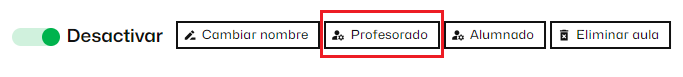 Botón para gestionar al profesorado del aula virtual