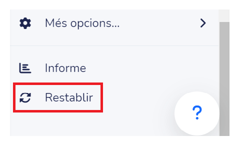 Acció per eliminar les respostes d'una activitat Wooclap