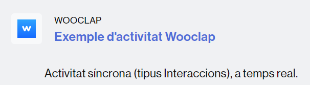 Wooclap activity in the classroom