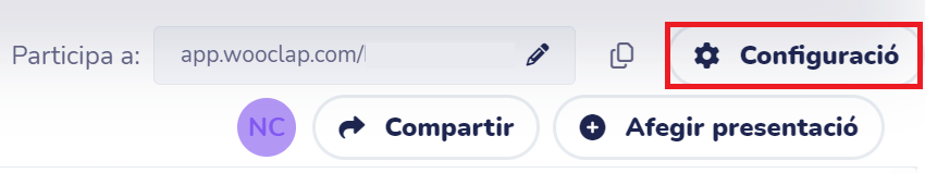 Accés a Configuració