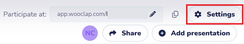 Settings access