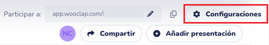 Acceso a Configuraciones