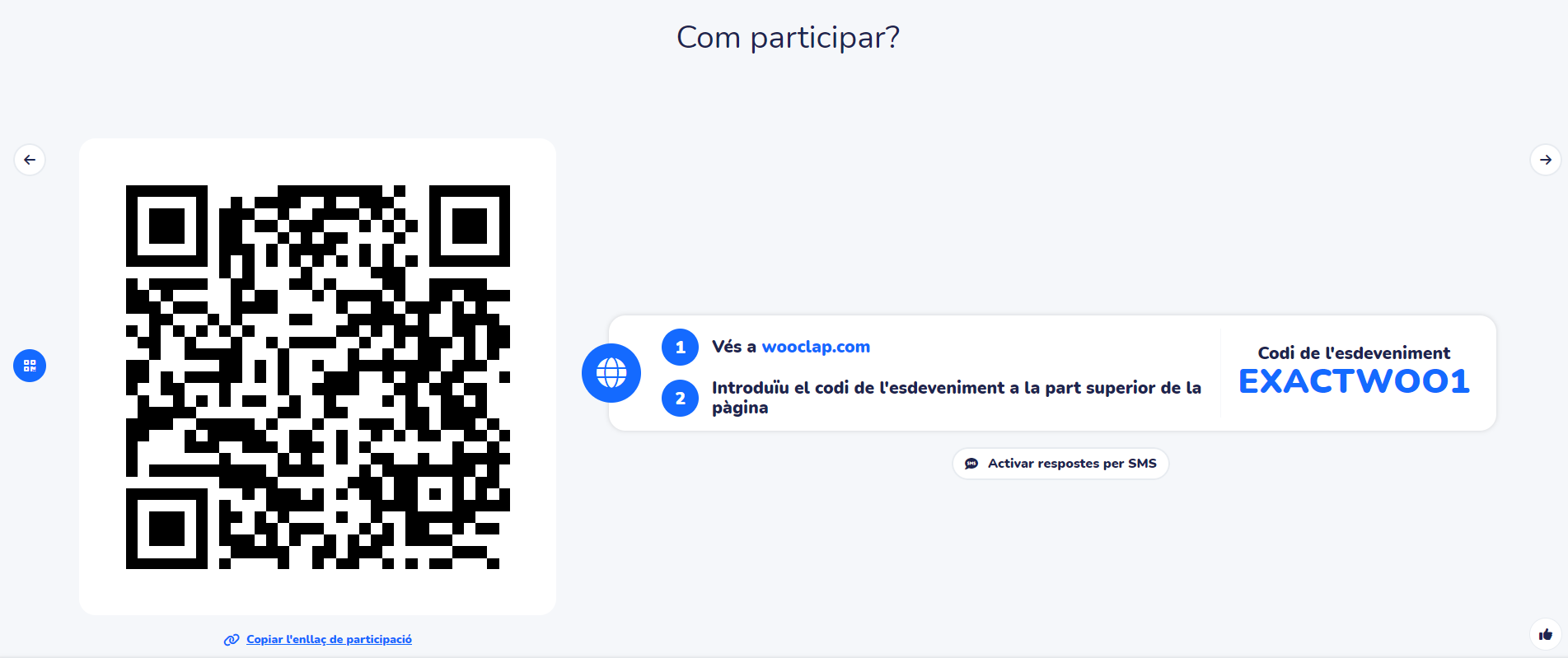 Instruccions per participar en l'esdeveniment