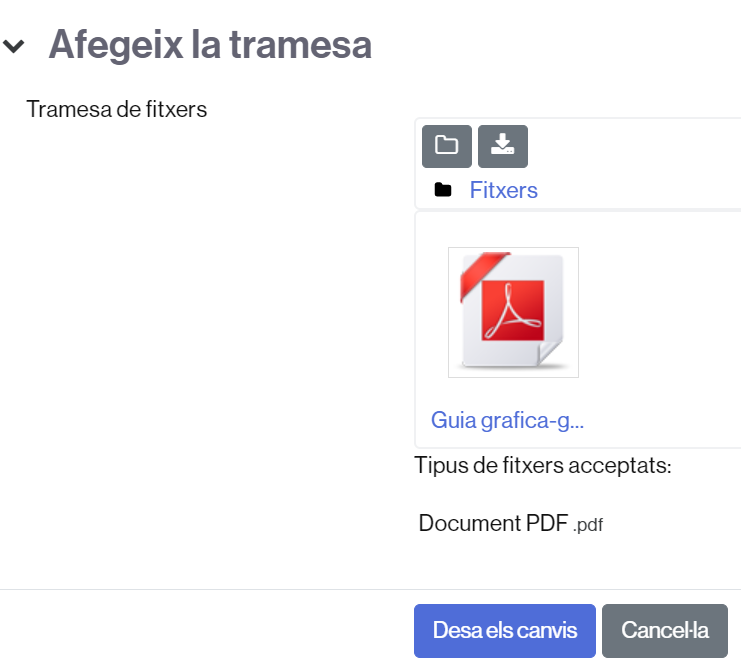 Adjunció de documents a una tasca