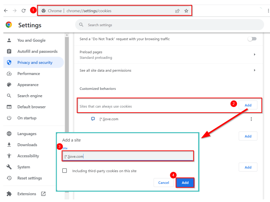 Configuració de les galetes de tercers en Chrome / Configuración de las cookies de terceros en Chrome / Setting third-party cookies in Chrome