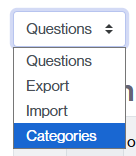 Link to create and manage the categories in the question bank
