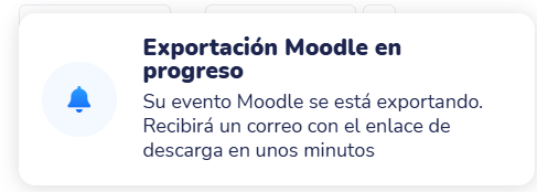 Exportación de preguntas en curso
