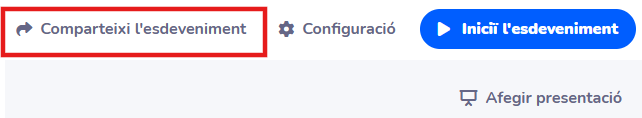 Enllaç per compartir un esdeveniment