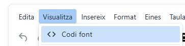 Enllaç per editar codi HTML