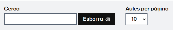 Cercador d'aules amb autoinscripció