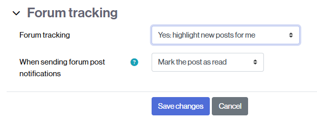 Enabling forum tracking