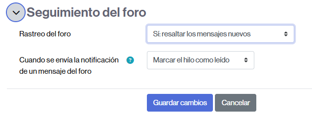 Activación del seguimiento de foros