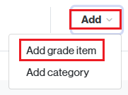 Option to add a grade item to Grades