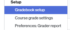Option to setup the Gradebook