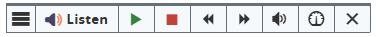 Controls to set the readspeaker