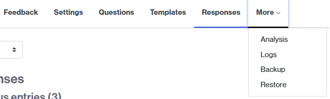Feedback options