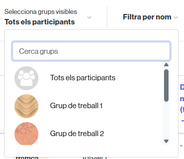 Tasca. Tria del grup a qualificar