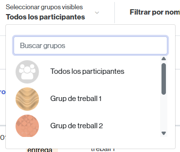 Tarea. Elección del grupo a calificar
