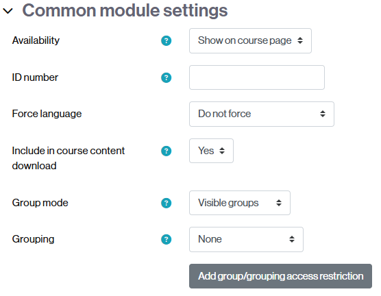 Configuring the type of groups and the groups that can deliver