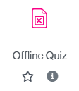 Icon to create an Oflfine quiz activity