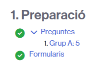 Enllaç per accedir als formularis generats a una activitat de Qüestionari fora de línia