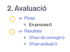 Secció i enllaç per pujar els exàmens escanejats