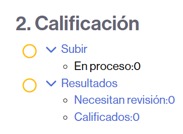 Sección y enlace para subir los exámenes escaneados