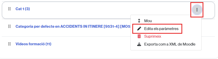 Enllaç per editar els detalls de la categoria