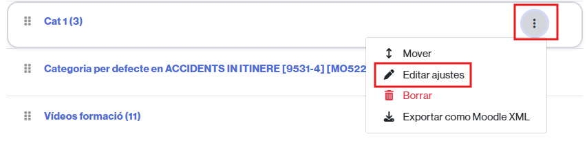 Enlace para editar los detalles de la categoría
